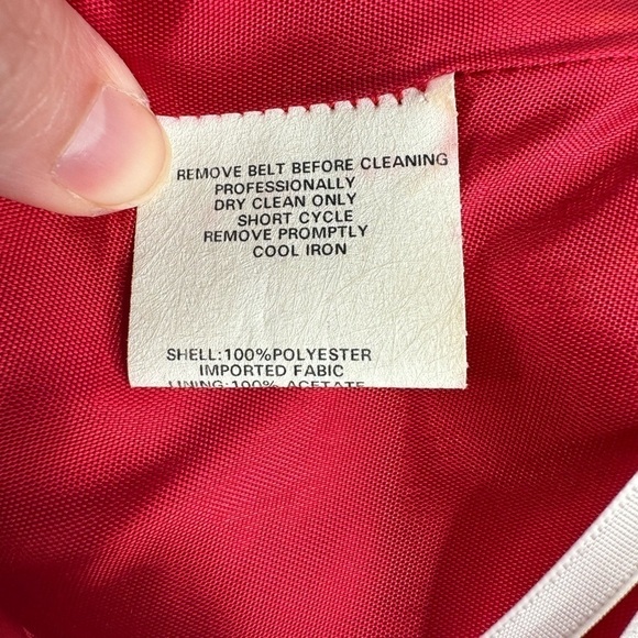 Vintage Scott McClintock Jewel Ruby Red Halter Prom Dress Size 4P 4 Petite - Picture 13 of 16